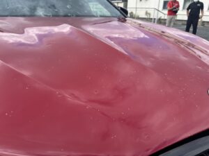 M5事故現状車のボンネット